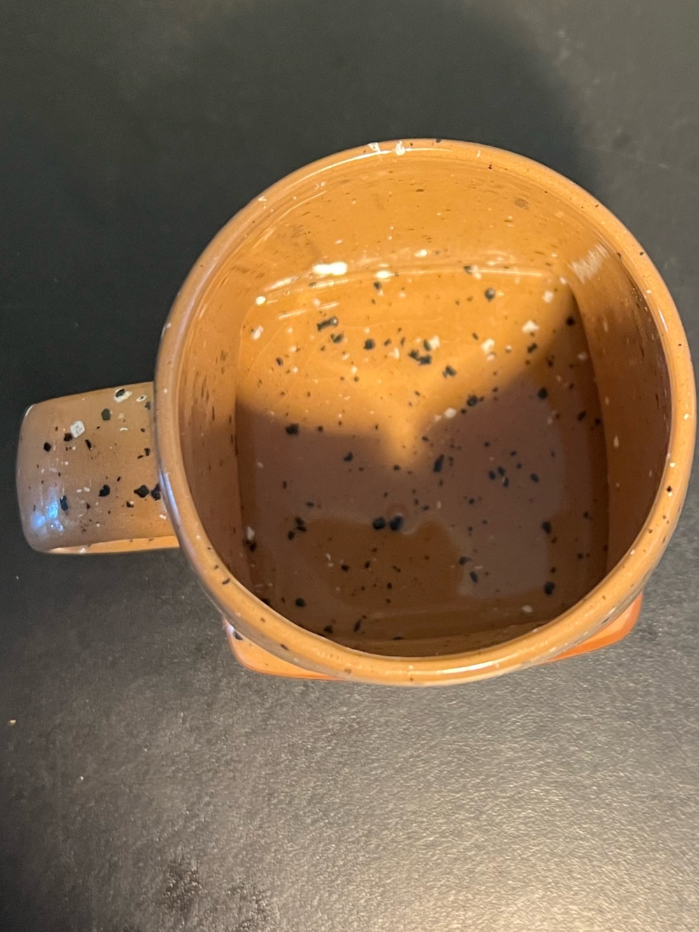 Handcrafted Hand Thrown Studio Art Pottery Square-Bottomed Speckled Cup Mug - Picture 9 of 13